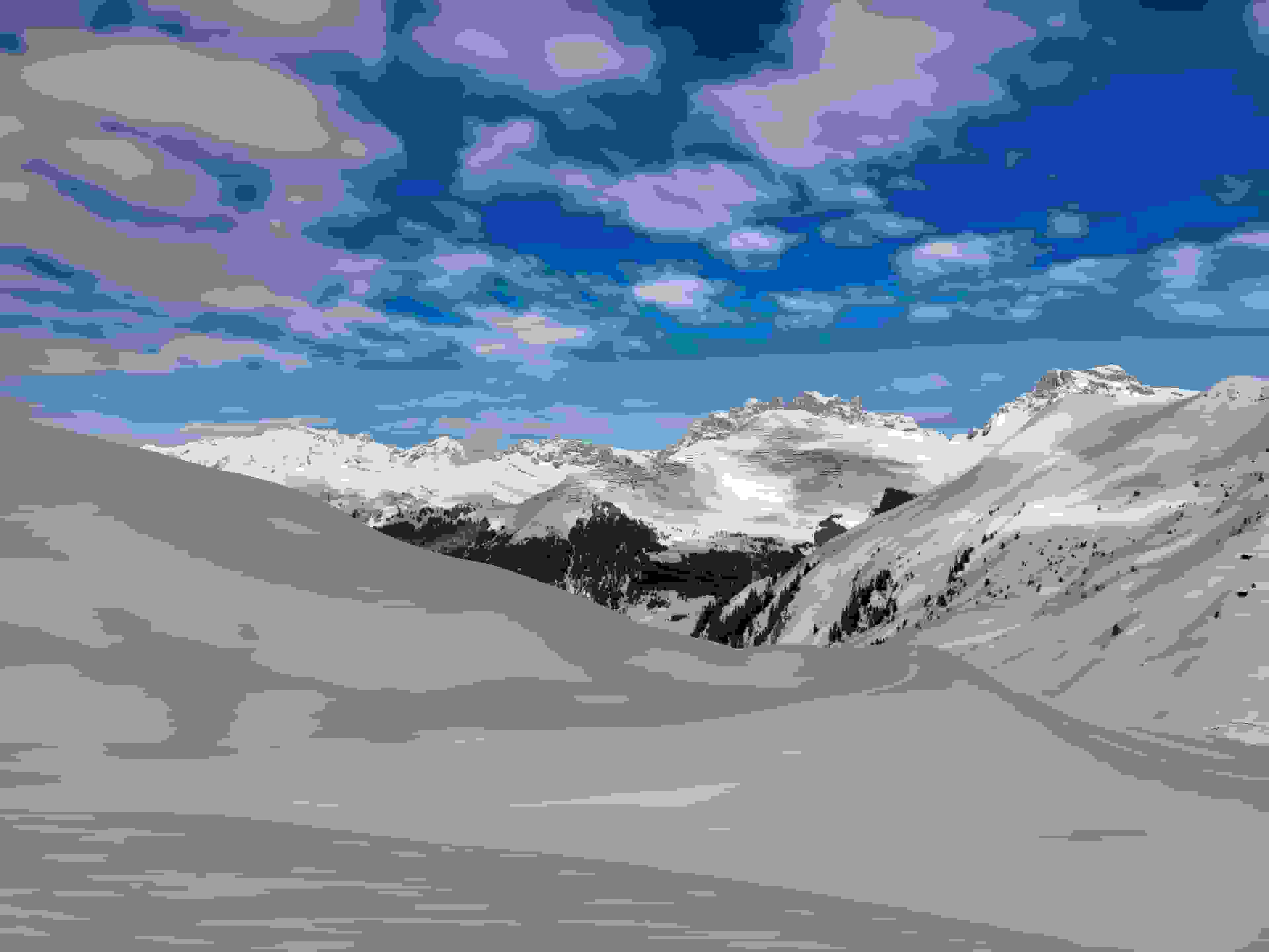 Blick zurück: Schesaplana, Drusenfluh, Sulzfluh