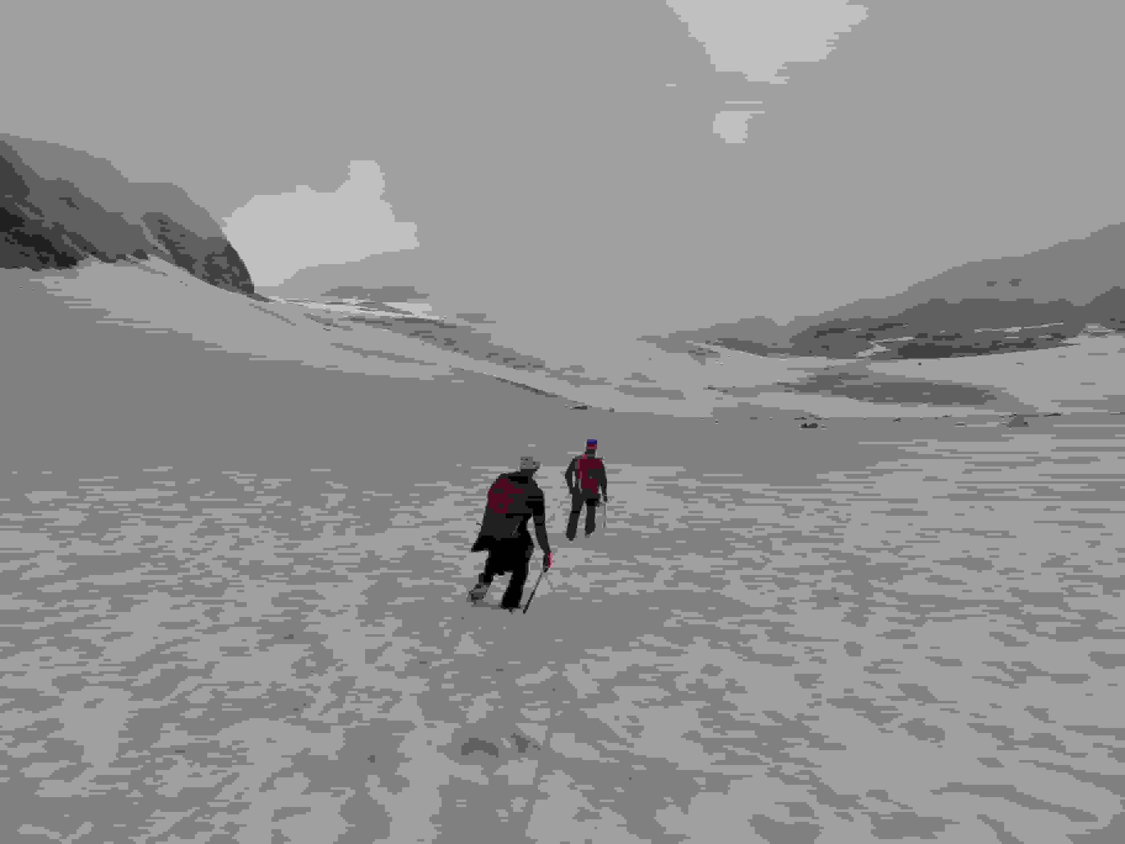 Abstieg vom Giordanispitz zum Hüttenweg